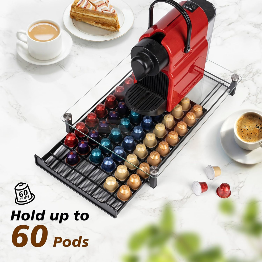 Pigna Nespresso Coffee Pod Storage Drawer (Holds 60 Pods) - Coffee Station