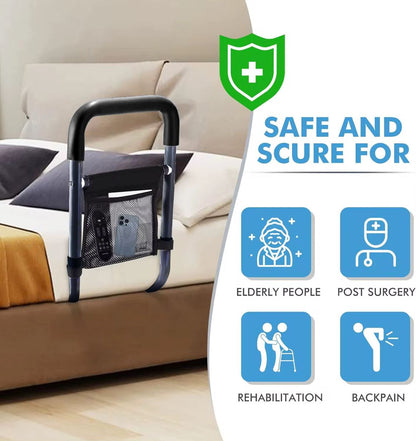 Pigna Bed Side Assist Rail for Elderly Adults - Adjustable & Storage Bag