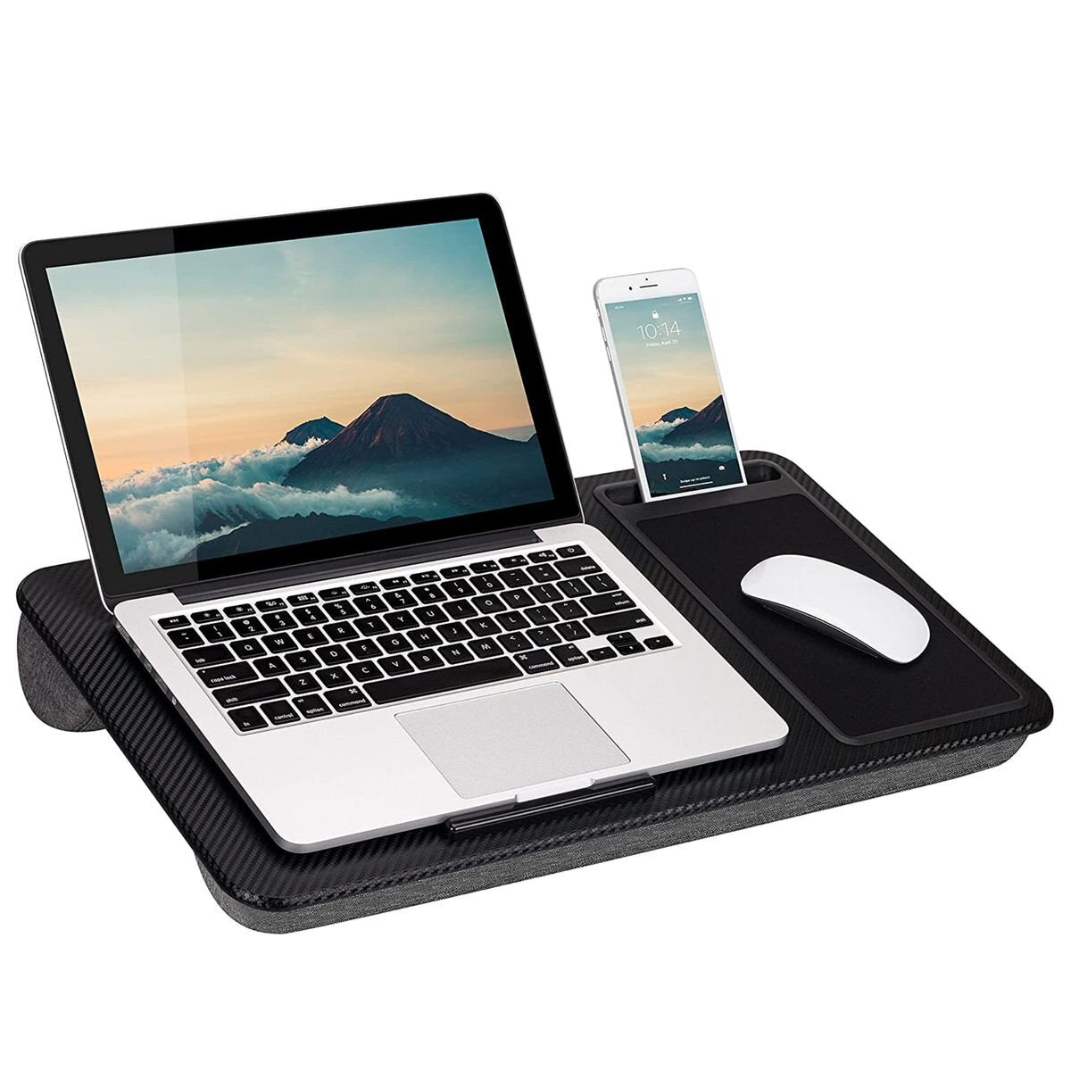 Pigna Cushion Lap Desk - 17"Laptop - Mousepad & Phone Holder - Couch & Bed
