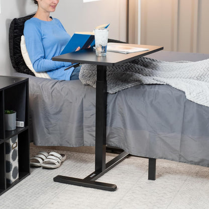 Pigna Mobile Laptop Desk - (Hidden Wheels, Bedside Cart, Height Adjustable)