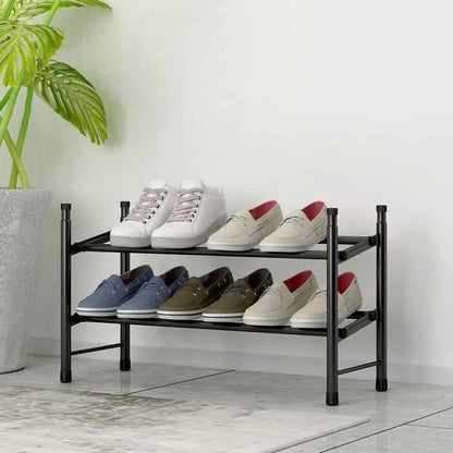 Pigna Expandable Length Shoe Rack - (2-Layered Freestanding Stackable)