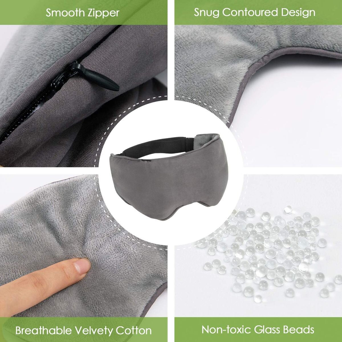 Pigna Weighted Eye Sleep Mask - (Heatable & Freezable)