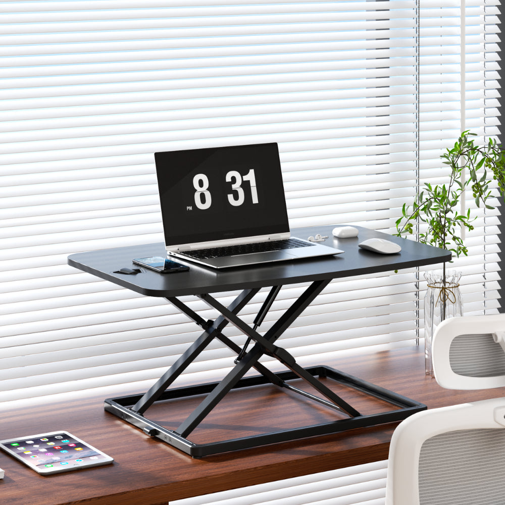 Pigna Sit-Standing Desk Converter with One Touch Gas Spring - 80cm x 50cm