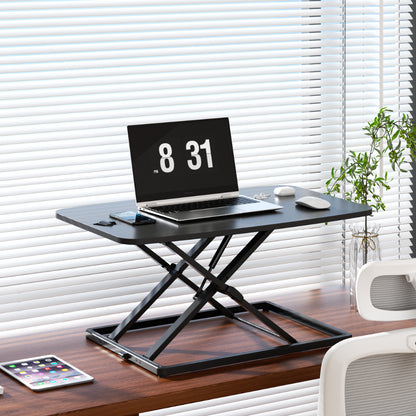 Pigna Sit-Standing Desk Converter with One Touch Gas Spring - 80cm x 50cm
